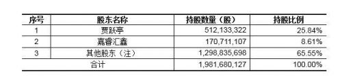 乐视网最新股权结构