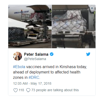 在刚果（金）大城市发现的埃博拉疫情引发大爆发的恐慌