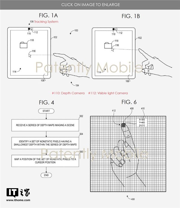 微软Surface全新专利：手势悬浮触控，基于深度传感相机