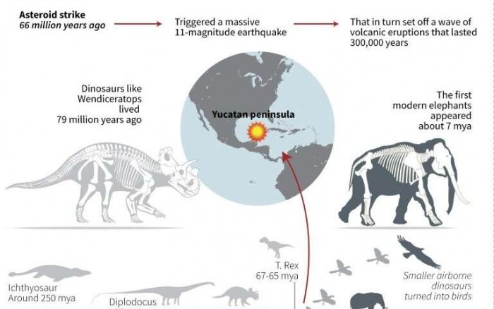 恐龙灭绝的真正原因是什么？撞击事件和火山喷发
