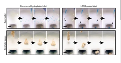 科学家研发节水型马桶光滑涂层 只需少量水就能将排泄物排到下水道中