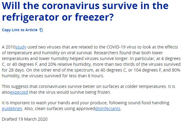 早期研究称冠状病毒可在较低温度下存活更久
