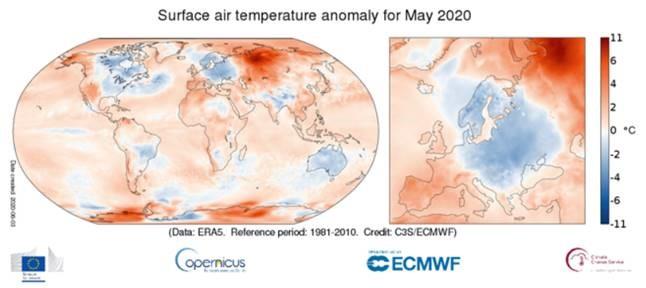 人类刚刚经历史上最热五月 连西伯利亚气温都比往期平均水平高10度
