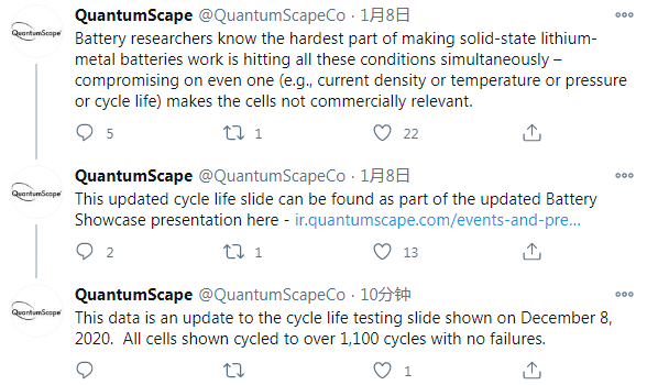 QuantumScape固态锂金属电池已达成千次循环测试目标