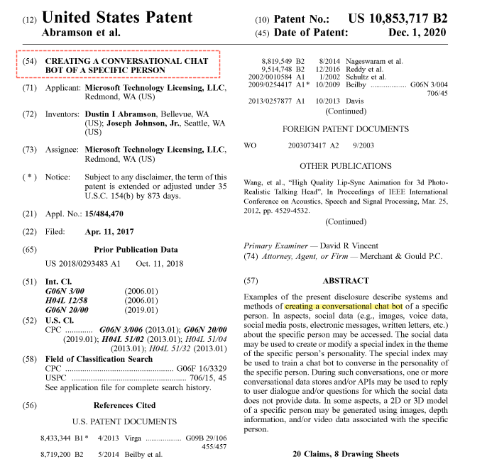 微软新专利曝光：利用个人信息制作出机器人 实现逝者数字复活