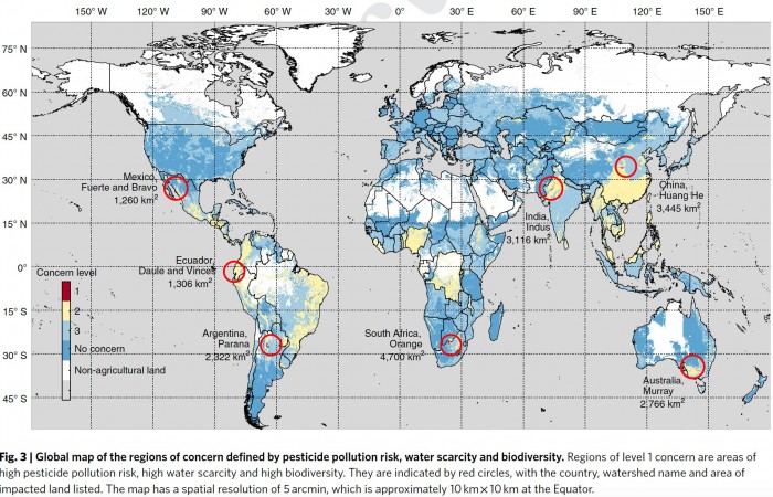 研究显示全球64%的农田面临农药污染风险