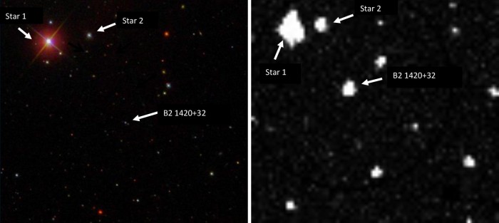 活跃星系核：天文学家发现一个外观不断变化的耀变体