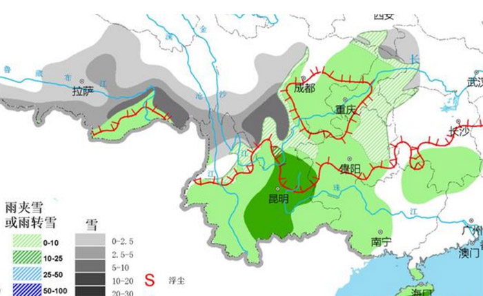 大范围雨雪即将重启：南方或迎雨雪湿冷天气 超四分之三国土要穿羽绒服